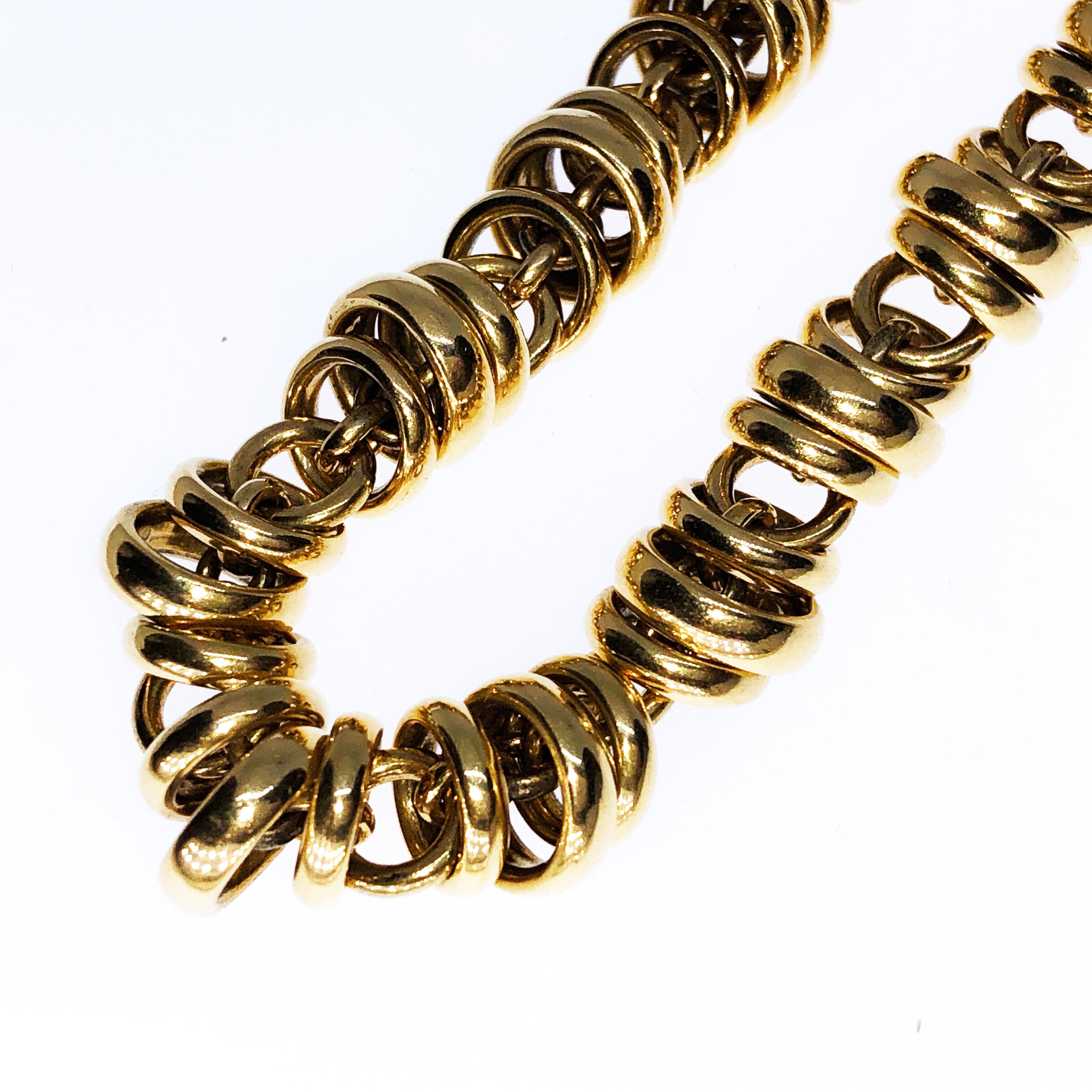 1988 Iconic Pomellato 18 Karat Solid Yellow Gold Chain Necklace 6