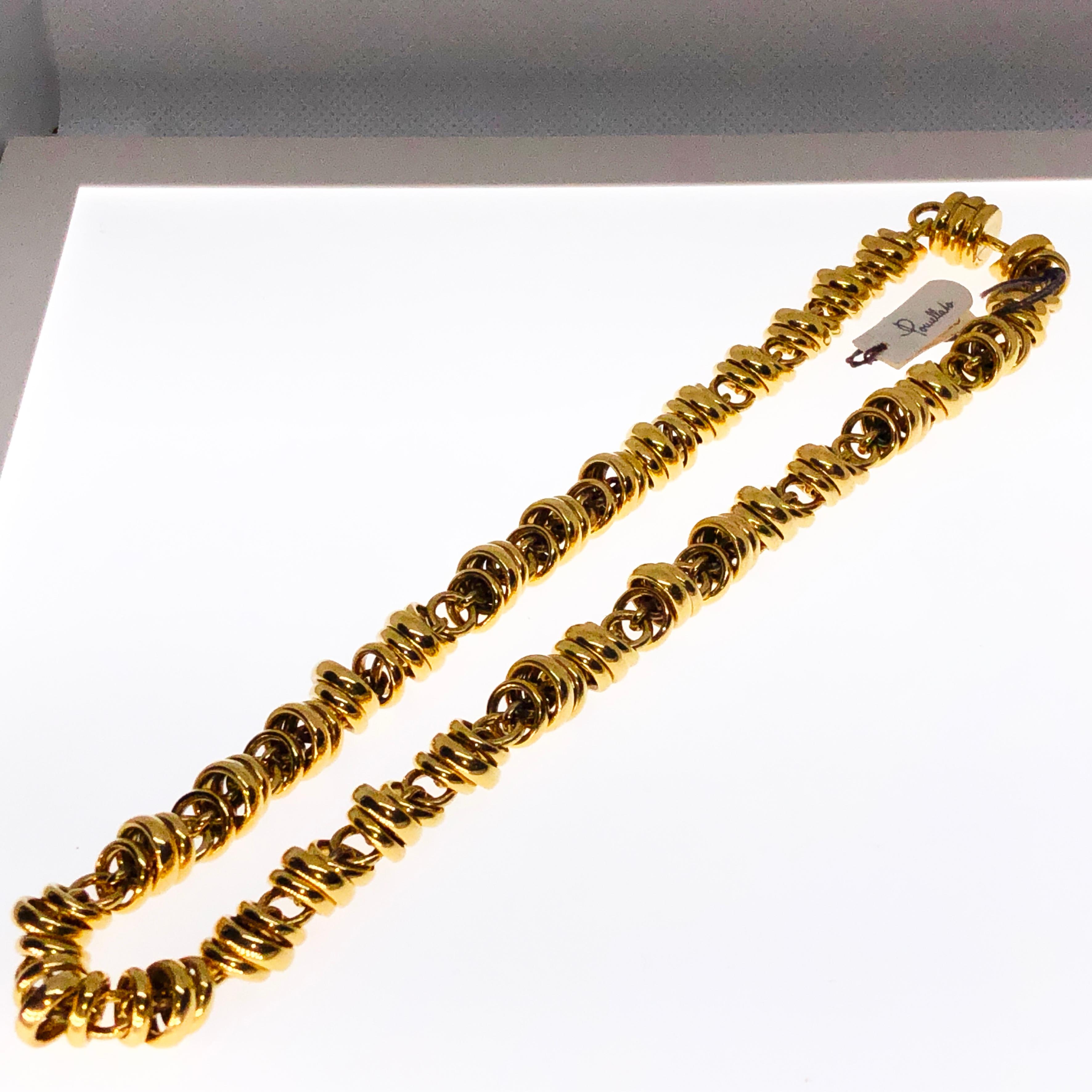 1988 Iconic Pomellato 18 Karat Solid Yellow Gold Chain Necklace 7