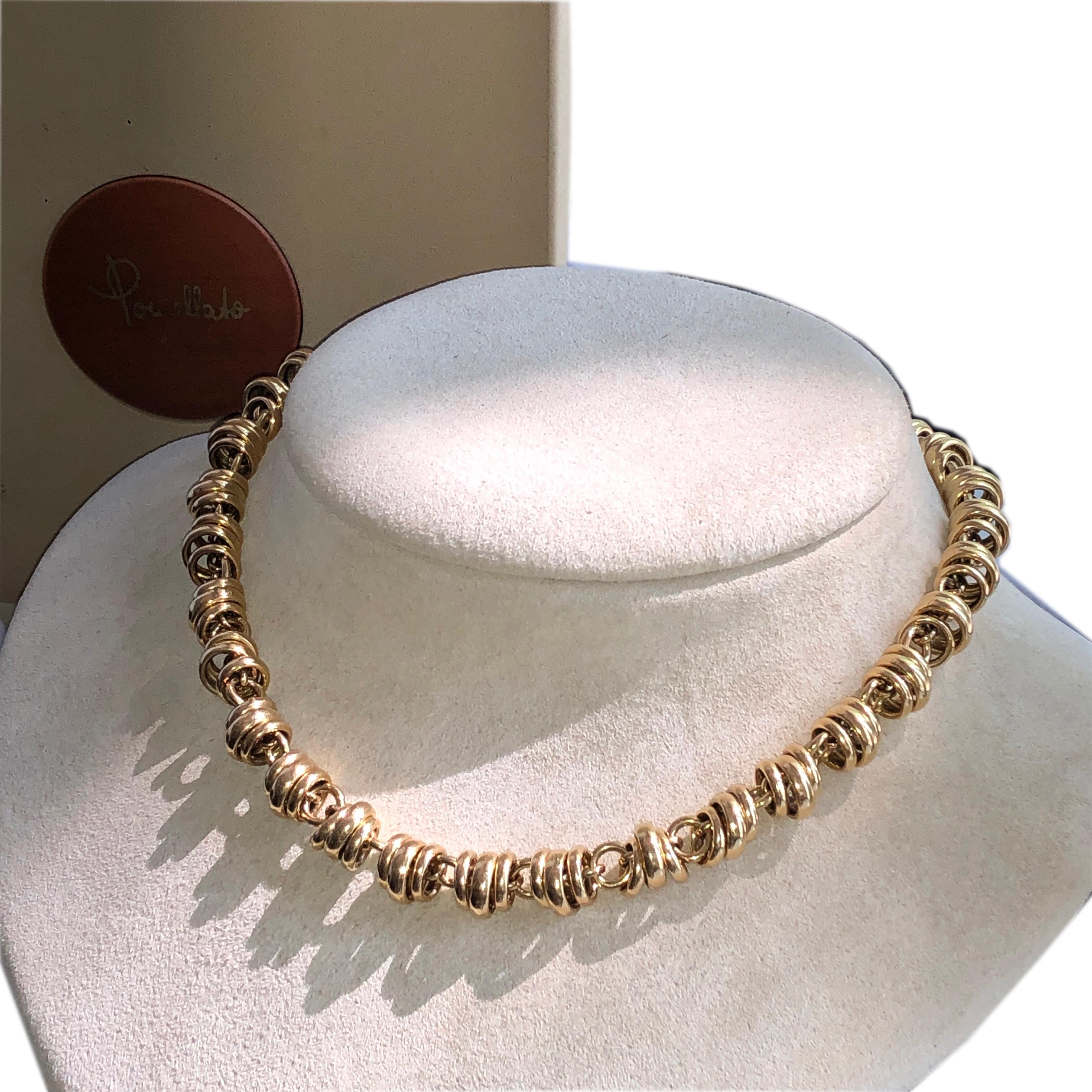 1988 Iconic Pomellato 18 Karat Solid Yellow Gold Chain Necklace 2