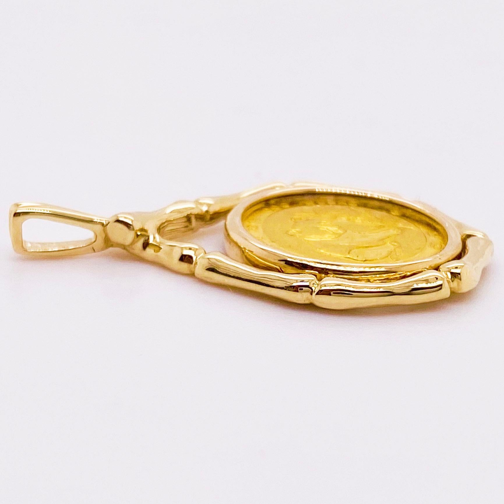 gold panda coin necklace