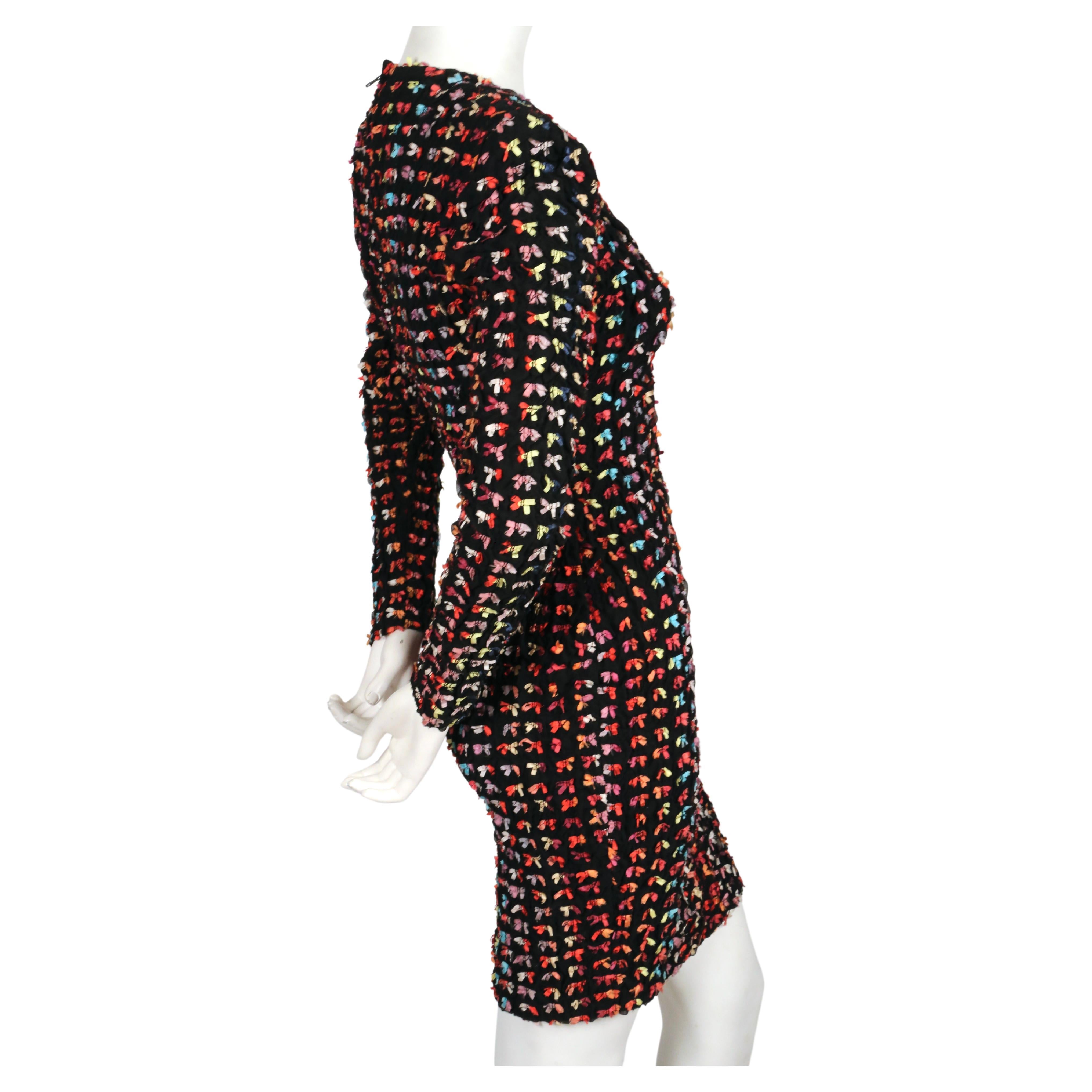 1988 PATRICK KELLY schwarzes Kleid mit Schleifen im Zustand „Gut“ im Angebot in San Fransisco, CA