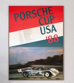 1988 Porsche Cup USA '88 Original Vintage Poster