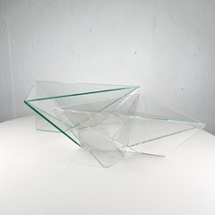 Bol d'art en verre Pyramid Modern de John Seitz 1988