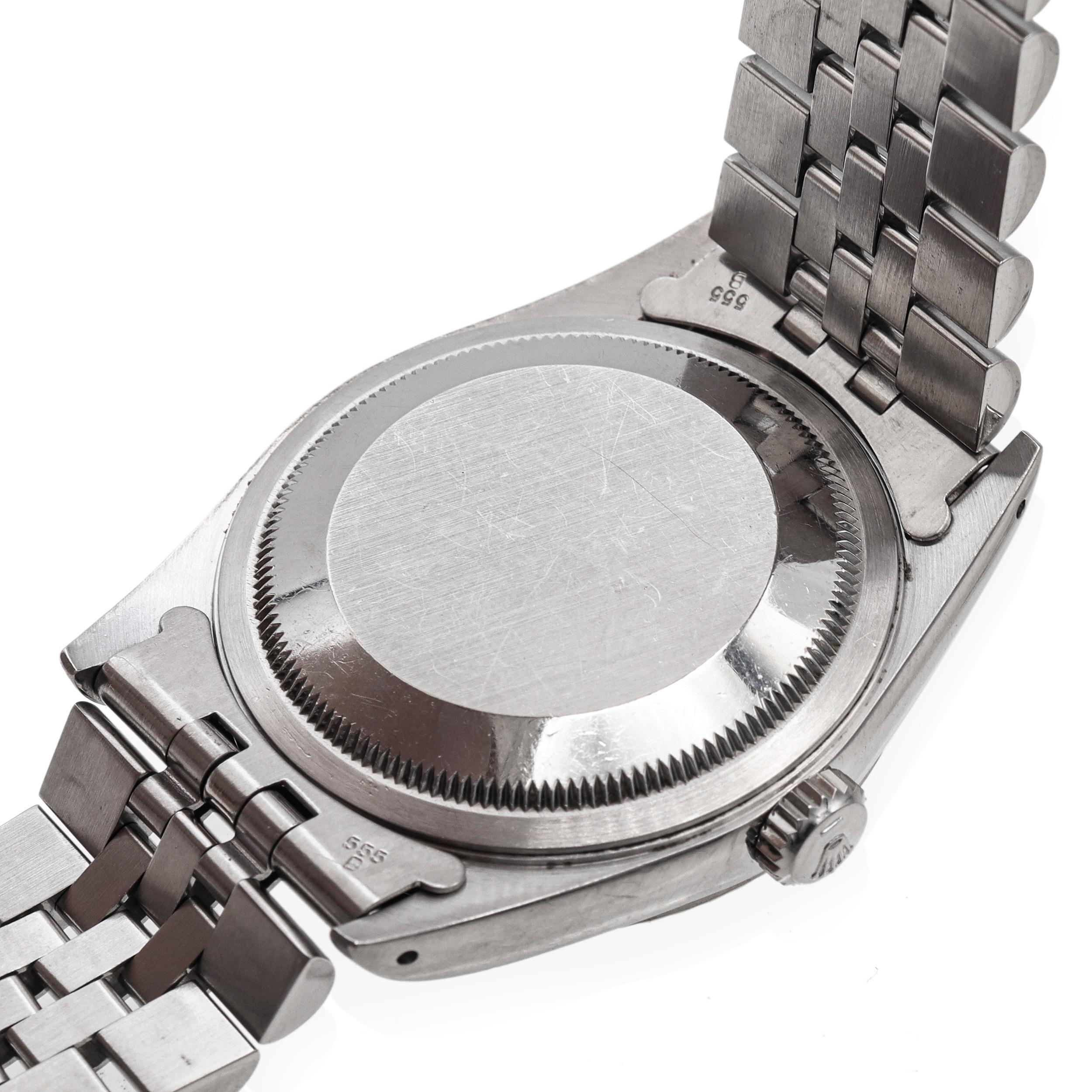 Uomo 1988 Rolex Datejust Orologio da uomo automatico in acciaio bianco Whiting 16234 in vendita