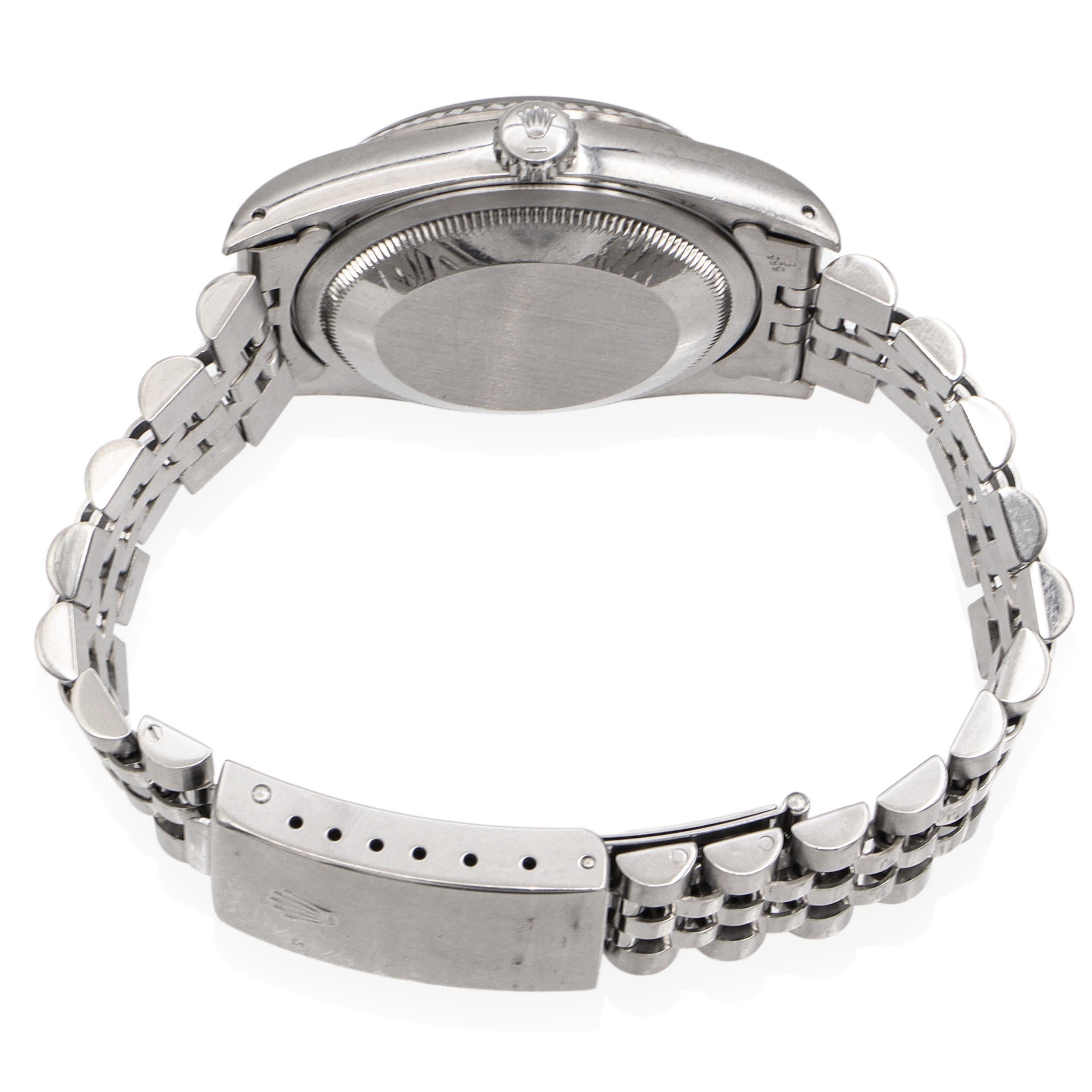 1988 Rolex Datejust Orologio da uomo automatico in acciaio bianco Whiting 16234 in vendita 1