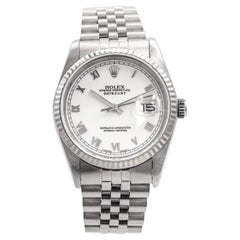 1988 Rolex Datejust Stainless Steel White Roman Automatic Men
s Watch 16234