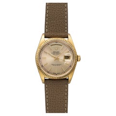 1988 Rolex Day-Date 36 18K YG 18038 Auto Rose Dial 36mm