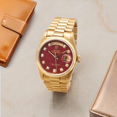 1988 Rolex Day Date Rubellite Diamond Dial Ref. 18038