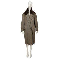 1988 Romeo Gigli cappotto in lana oversize con collo in mohair