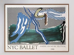 1988 Roy Lichtenstein - American Music Festival Original Vintage Poster