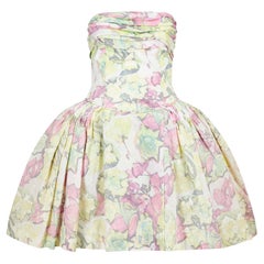 1988 Runway Documented Karl Lagerfeld Floral Marie Antoinette Dress