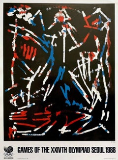 1988 Seoul Olympic Games Original Poster by A.R. Penck