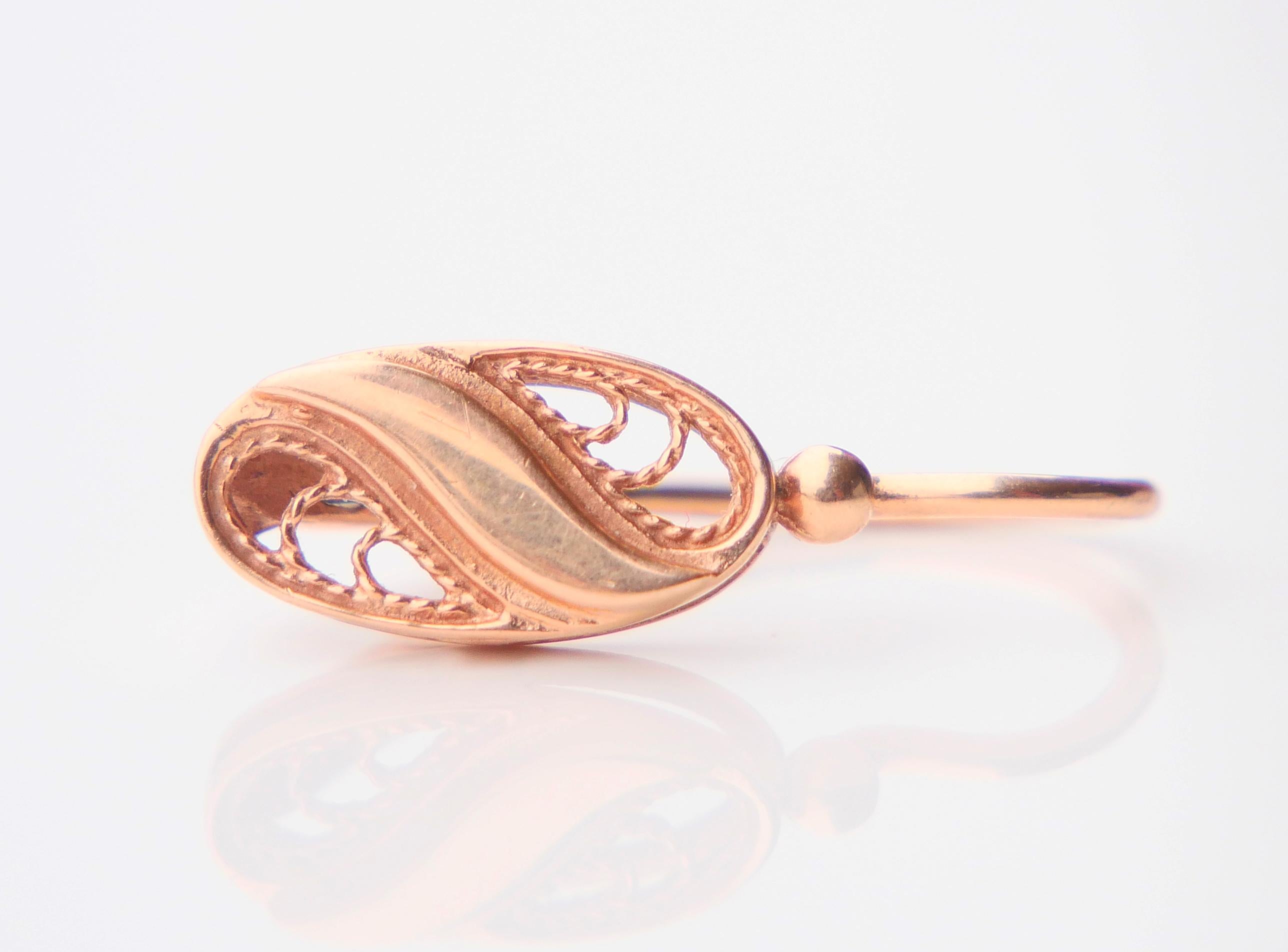 1988 Sowjetische Russische Ohrringe massiv 14K Gold / 3gr im Angebot 2