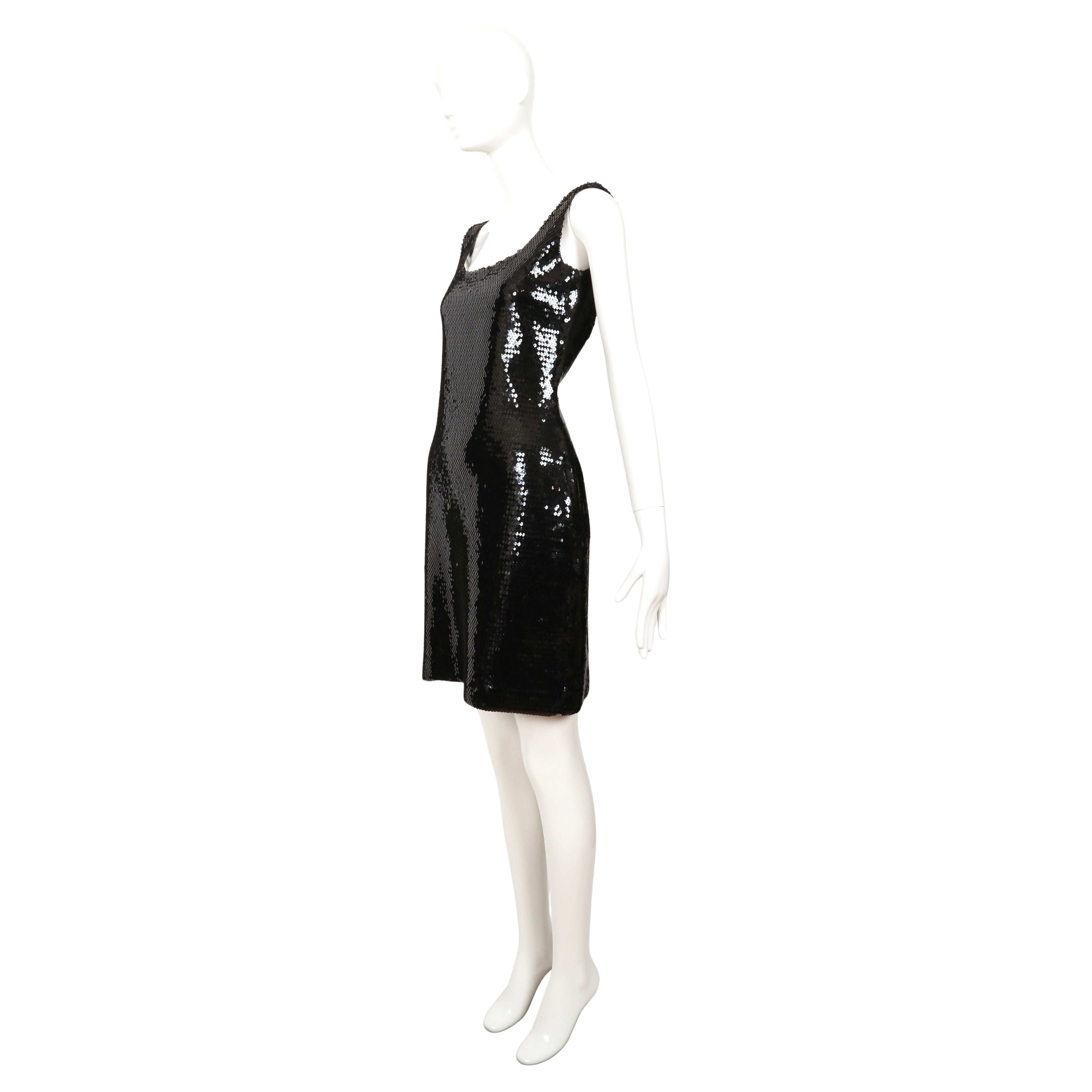 1988 STEPHEN SPROUSE vestido negro de lentejuelas RUNWAY en Bueno estado para la venta en San Fransisco, CA