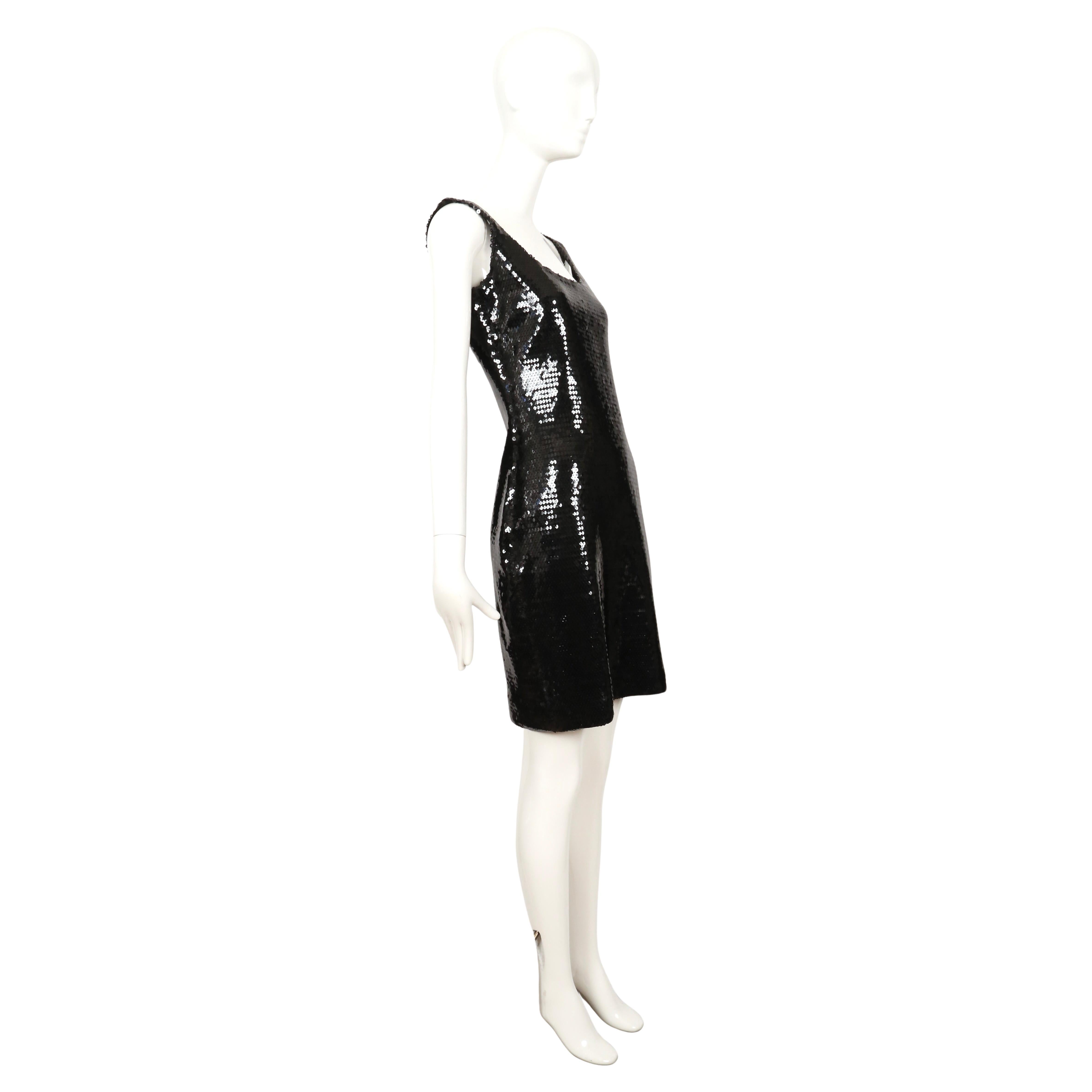 De las mujeres 1988 STEPHEN SPROUSE vestido negro de lentejuelas RUNWAY en venta