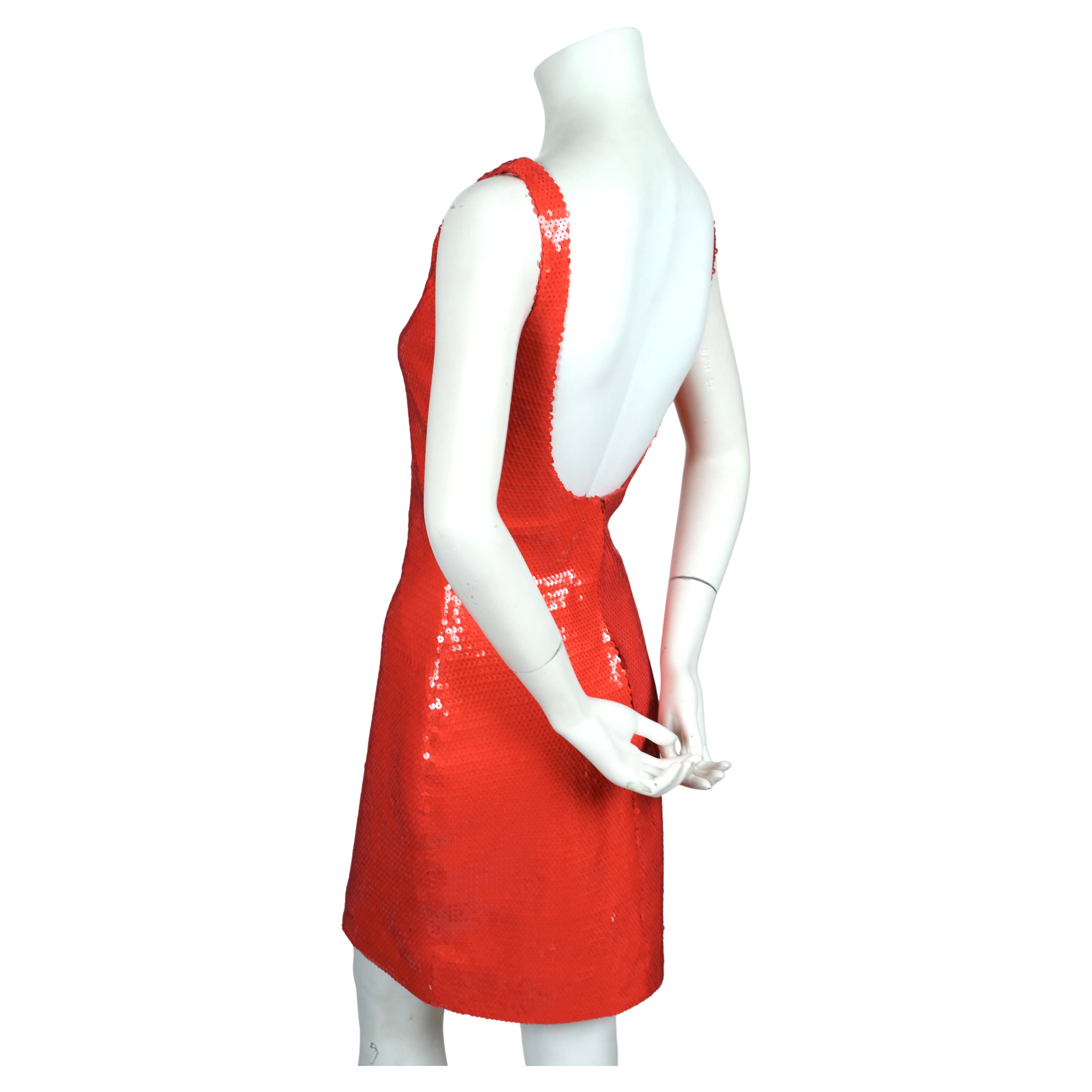 Women's 1988 STEPHEN SPROUSE red sequined dress