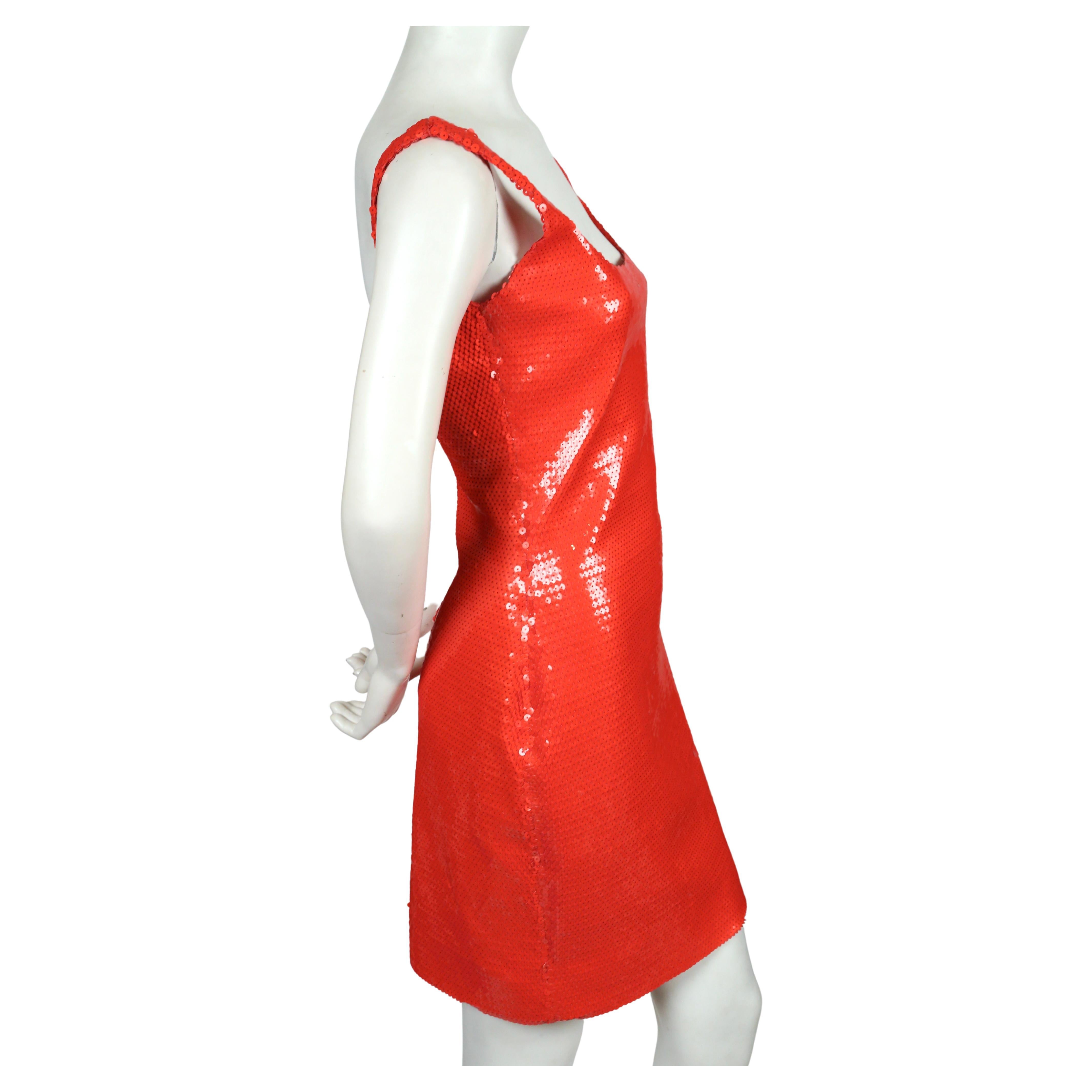 1988 STEPHEN SPROUSE red sequined dress 1