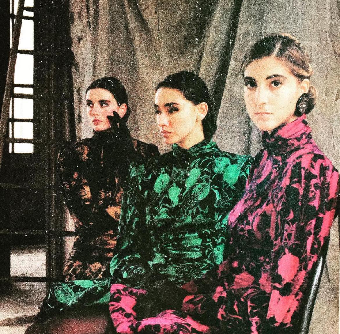 1988 Ungaro Documented Silk Gold and Black Floral Dress For Sale 2
