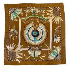 Vintage HERMES Silk Scarf Brazil Laurence Bourthoumieux