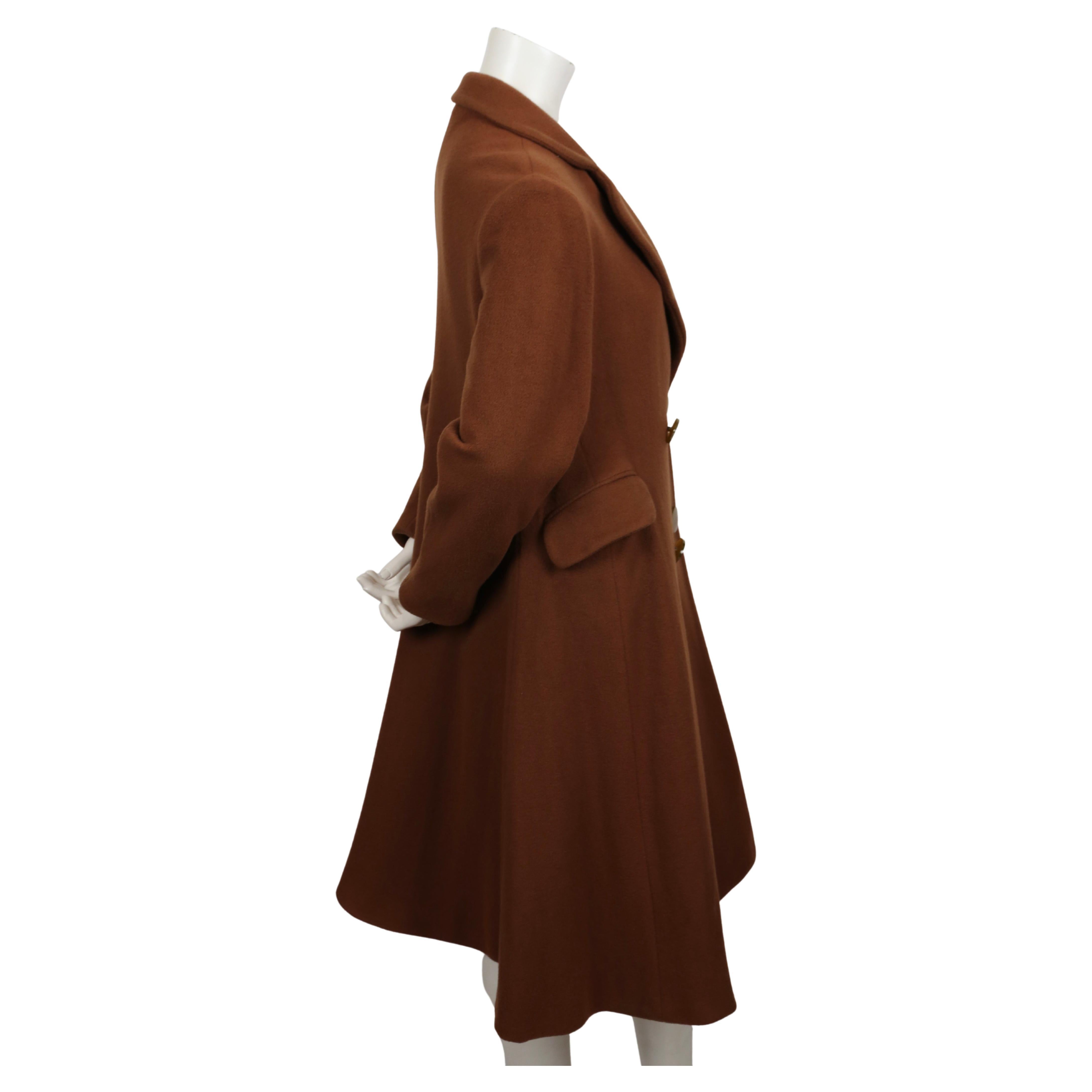1988 VIVIENNE WESTWOOD 'Time Machine'  cinnabar brown wool coat In Good Condition For Sale In San Fransisco, CA