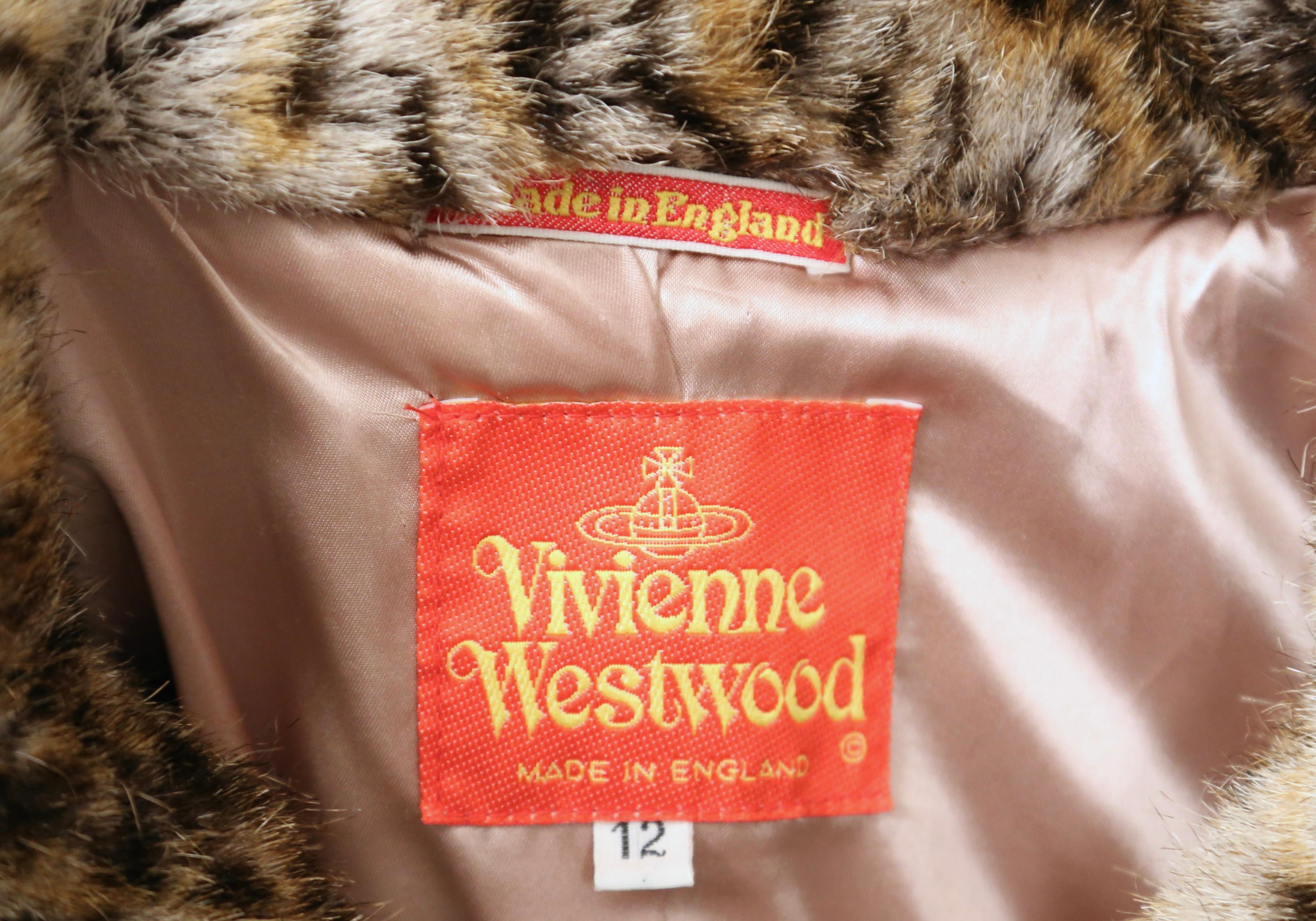 1988 VIVIENNE WESTWOOD 'Time Machine' faux leopard fur coat 4