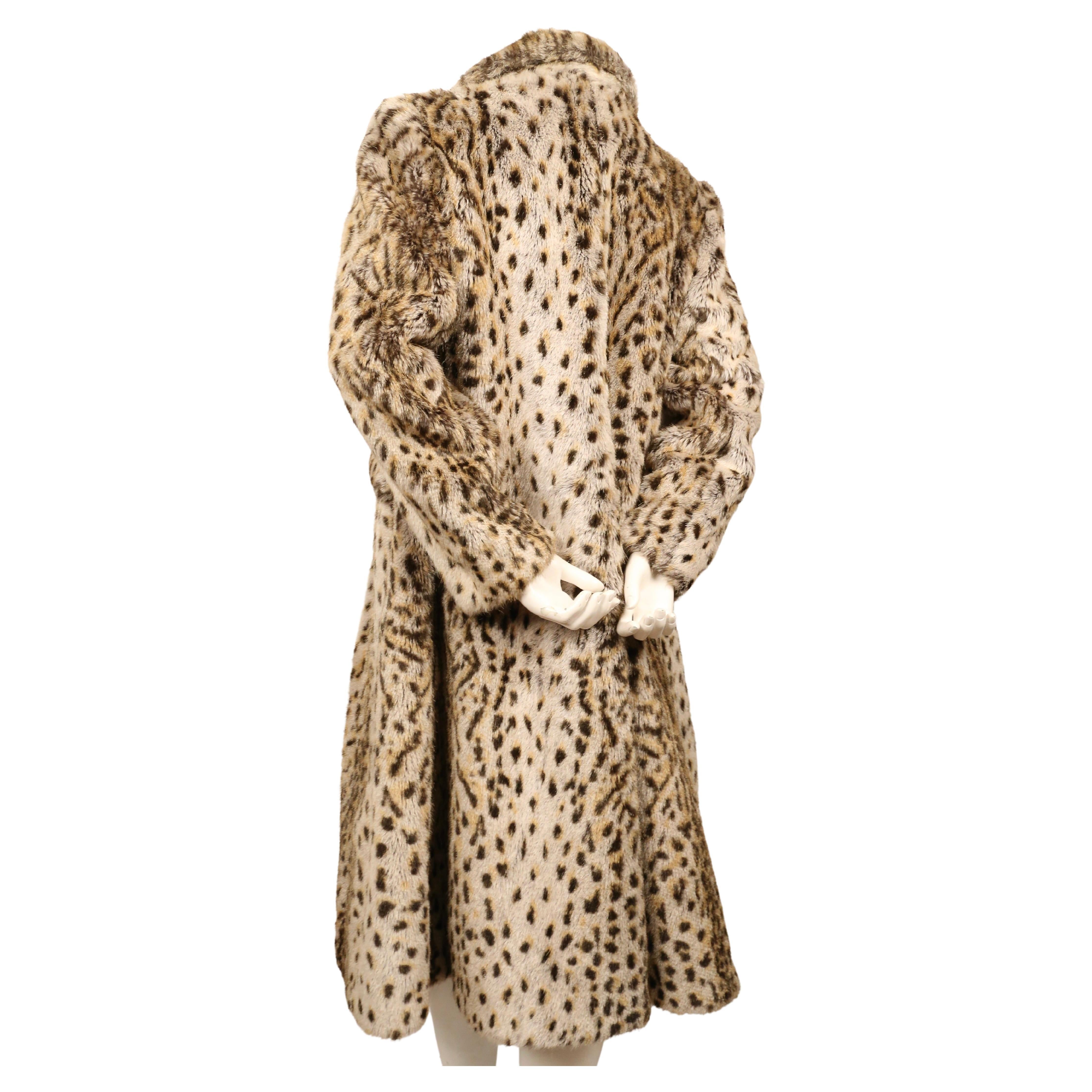 1988 VIVIENNE WESTWOOD 'Time Machine' faux leopard fur coat In Excellent Condition In San Fransisco, CA