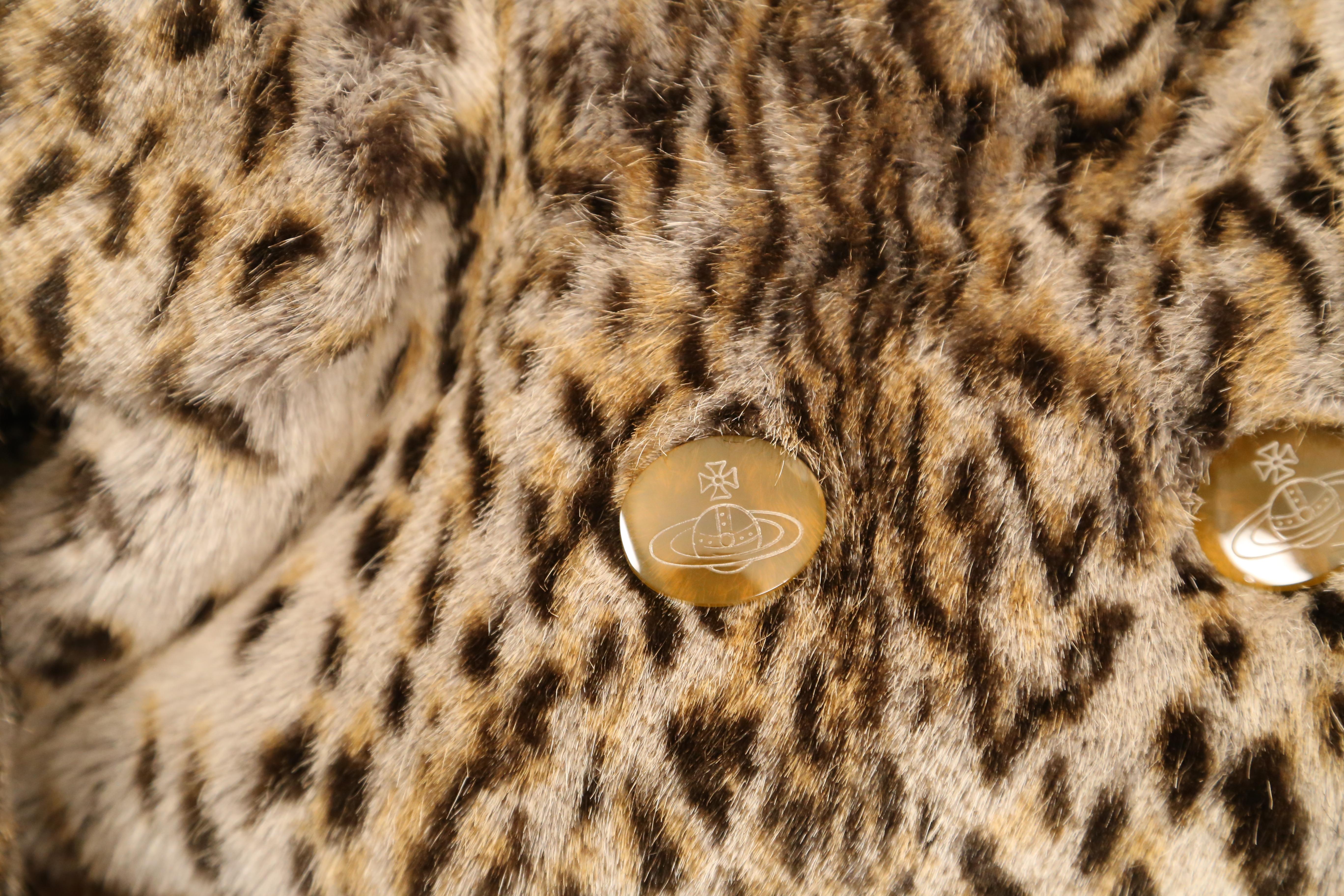 1988 VIVIENNE WESTWOOD 'Time Machine' faux leopard fur coat 3
