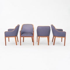 Fauteuil de salle à manger Ward Bennett pour Brickel Associates en Jack Lenor Larsen, 1988