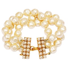 Retro 1989/1990 Chanel Documented Baroque Pearl Bracelet