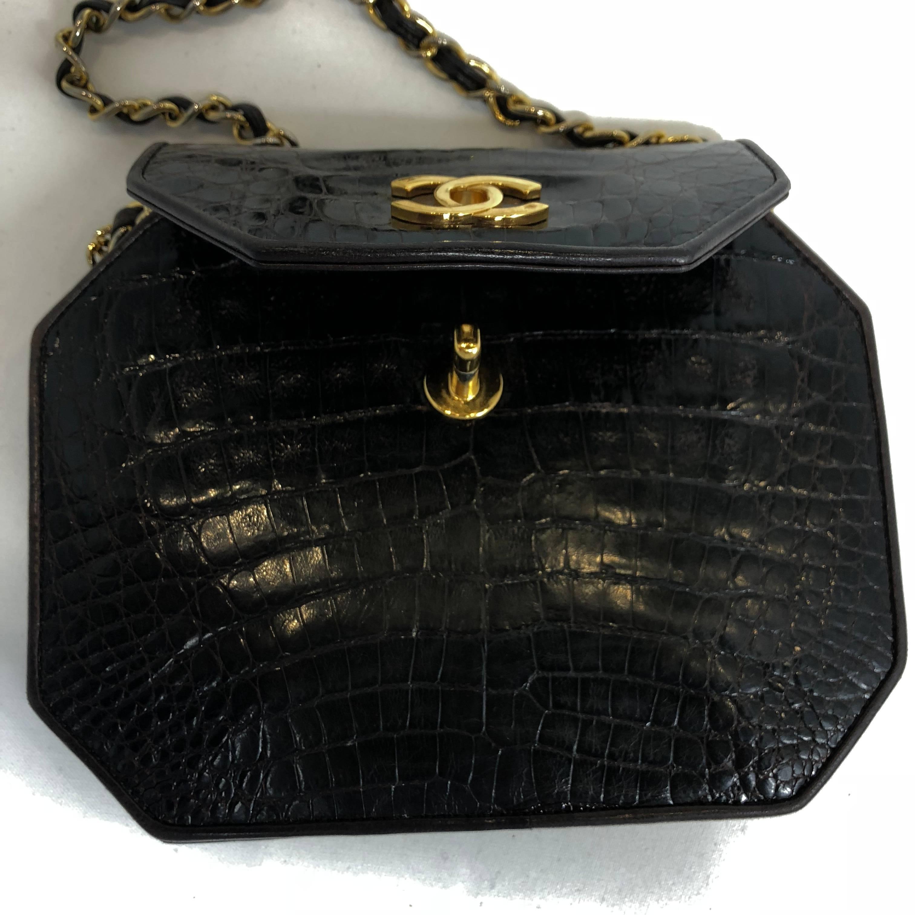 Chanel crocodile bag, late 1980s 3