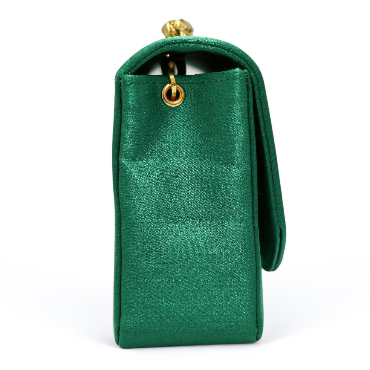 1989-1991 Chanel verde esmeralda mini Diana Verde