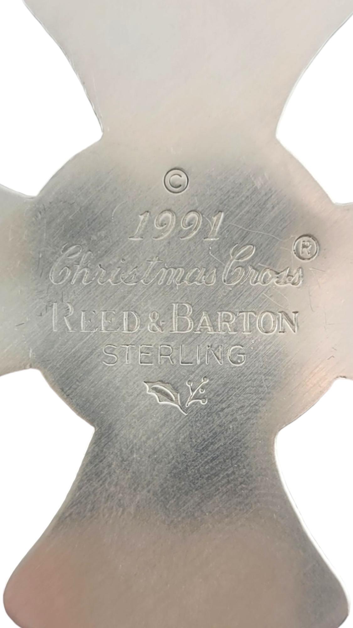 1989-1991 Reed & Barton Christmas Cross Sterling Silver Ornaments #17821 7