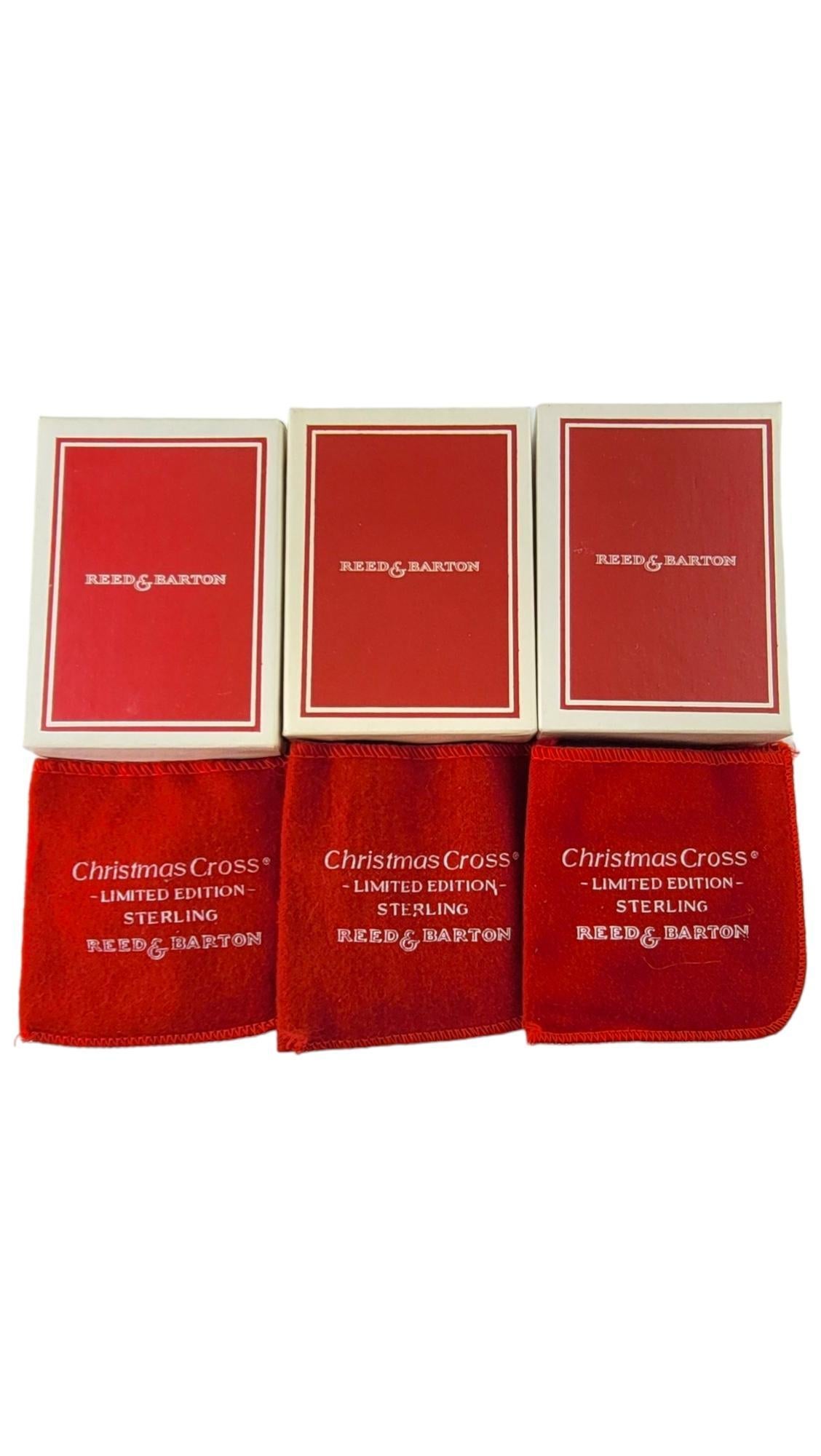 1989-1991 Reed & Barton Christmas Cross Sterling Silver Ornaments #17821 8