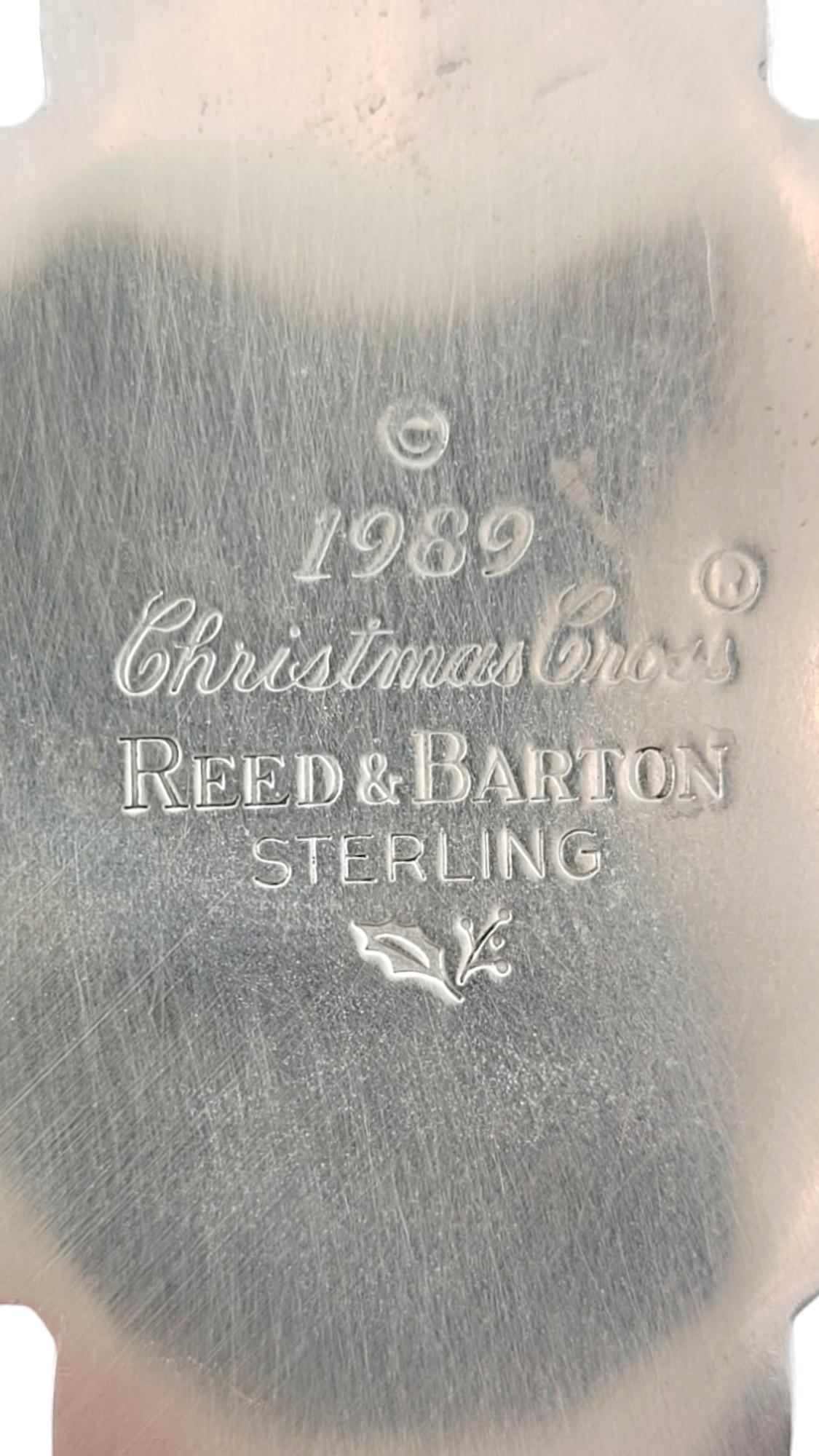 1989-1991 Reed & Barton Christmas Cross Sterling Silver Ornaments #17821 5