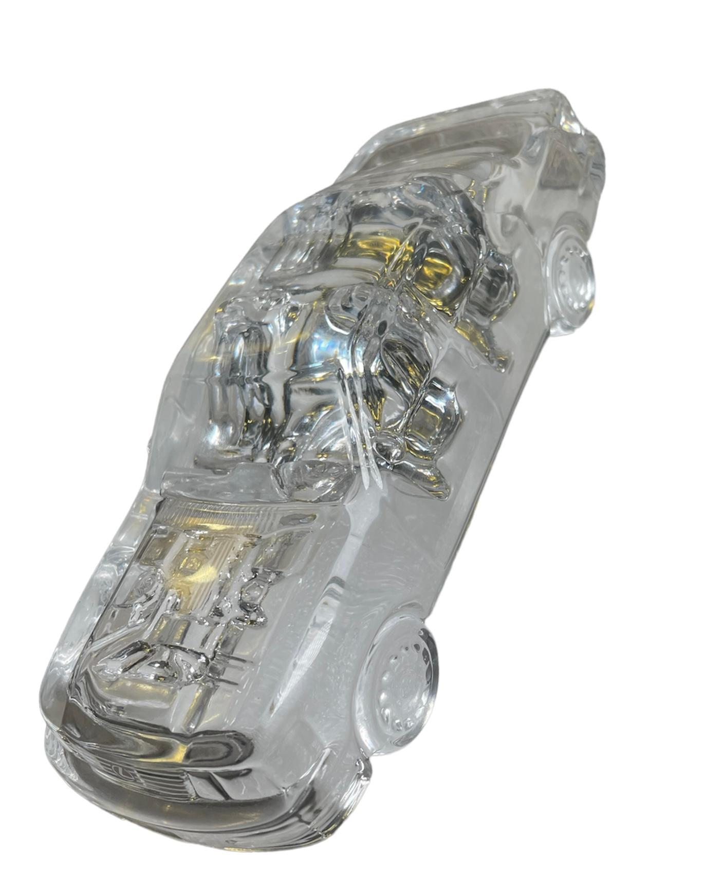 1989-90’s Clear Crystal Lexus LS 400 Car Paperweight For Sale 3