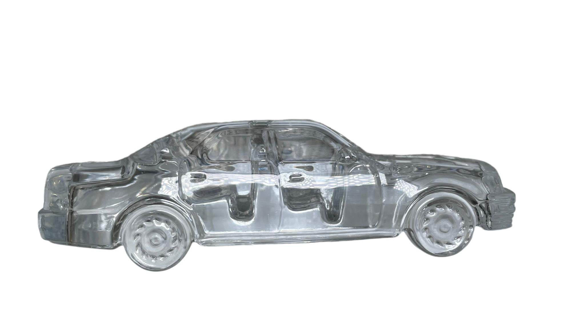 1989-90’s Clear Crystal Lexus LS 400 Car Paperweight For Sale 6