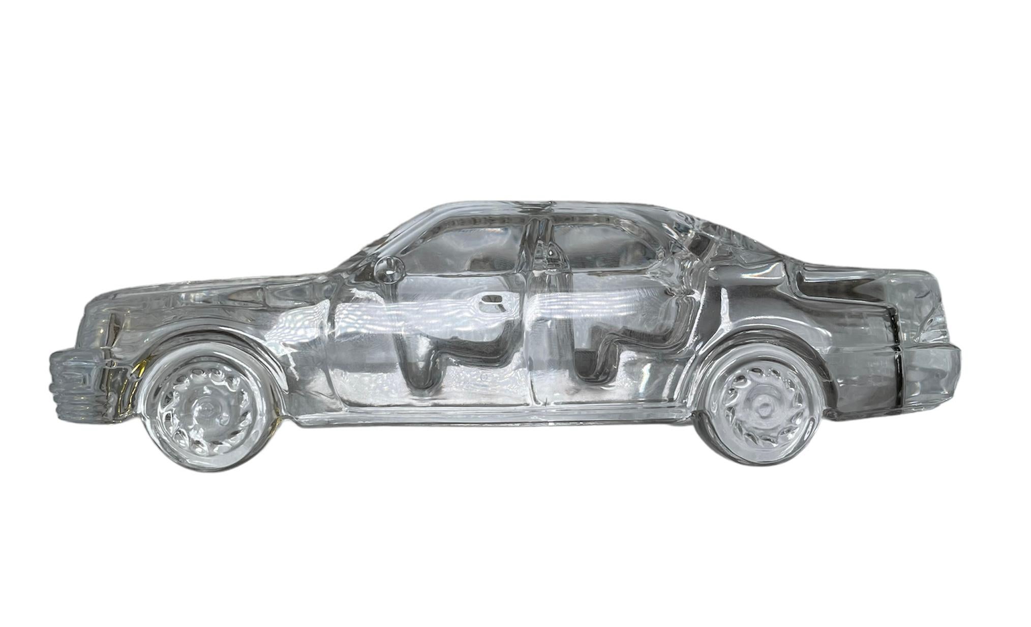 1989-90’s Clear Crystal Lexus LS 400 Car Paperweight For Sale 5