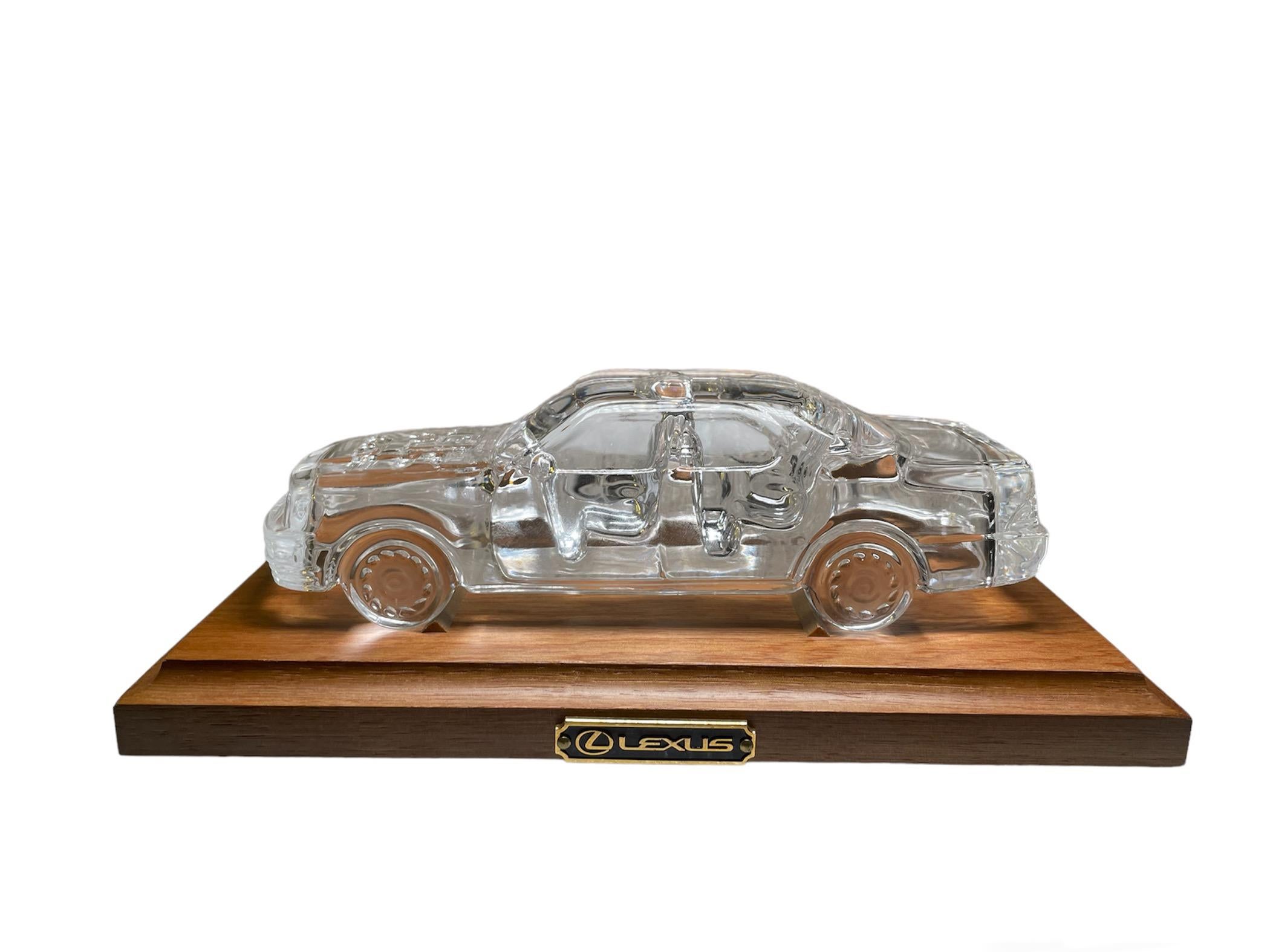 Molded 1989-90’s Clear Crystal Lexus LS 400 Car Paperweight For Sale