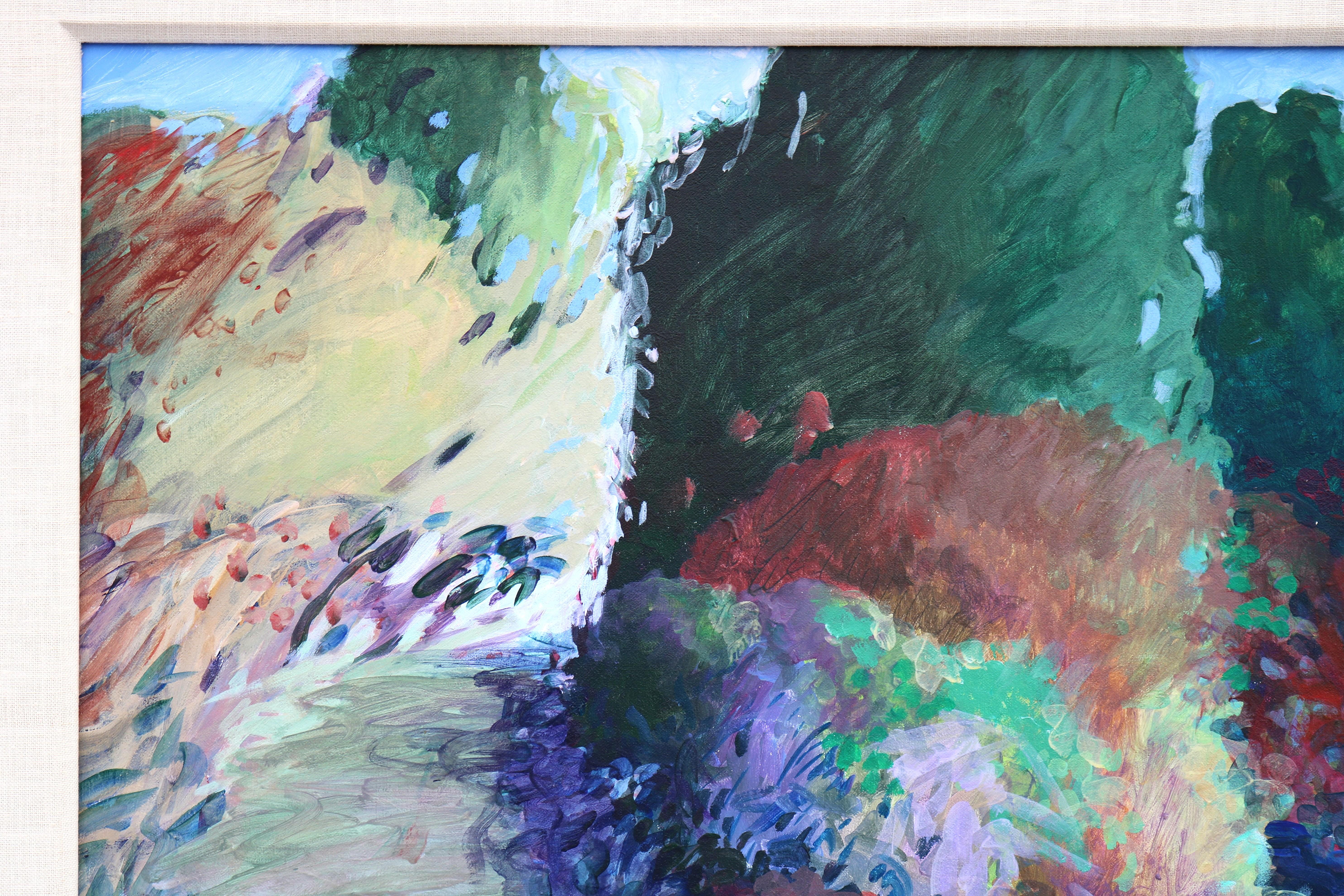 1989 Alberta Cifolelli the Way Landscape Painting Acrylic on Linen One-of-a-Kind For Sale 4
