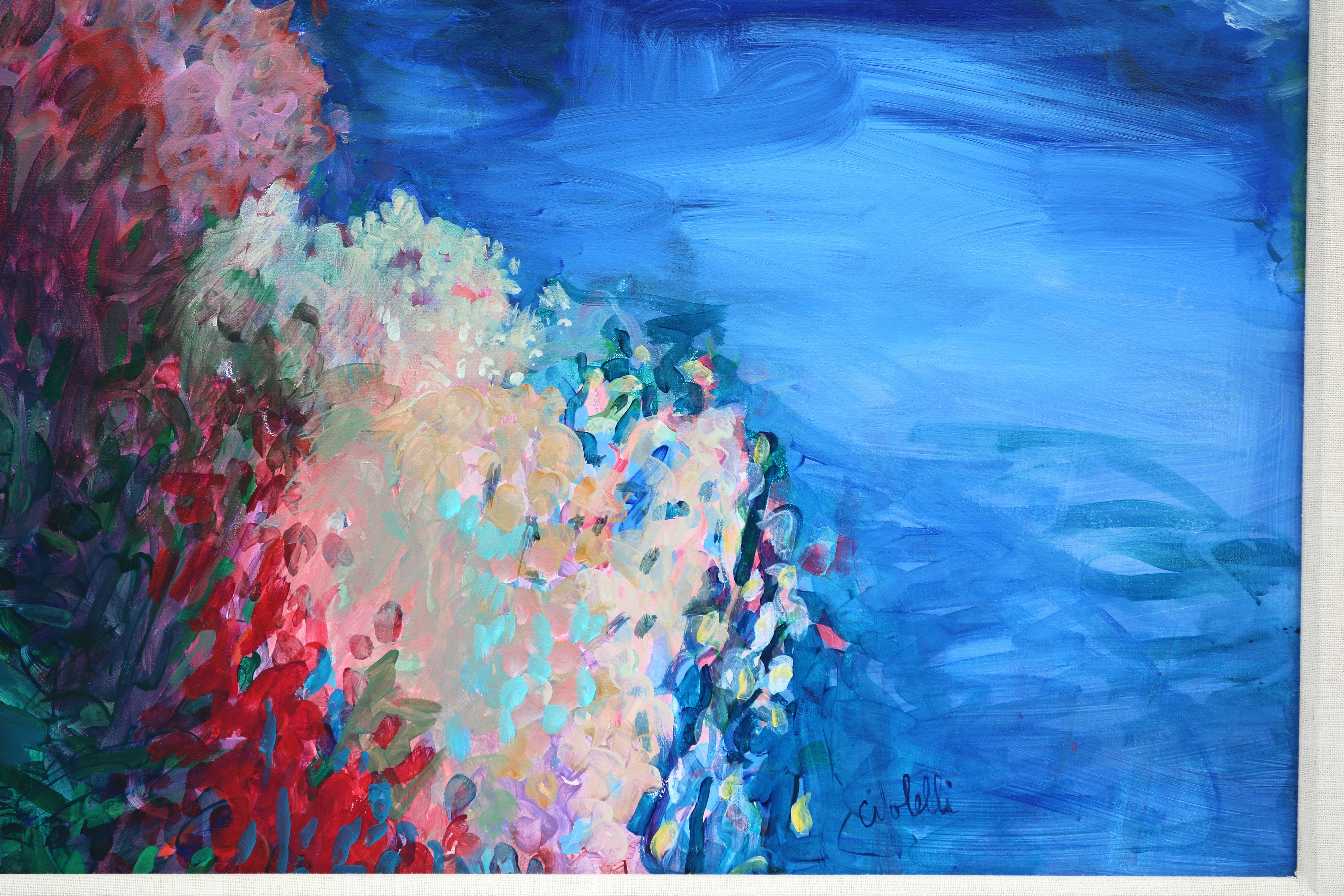 1989 Alberta Cifolelli the Way Landscape Painting Acrylic on Linen One-of-a-Kind For Sale 6