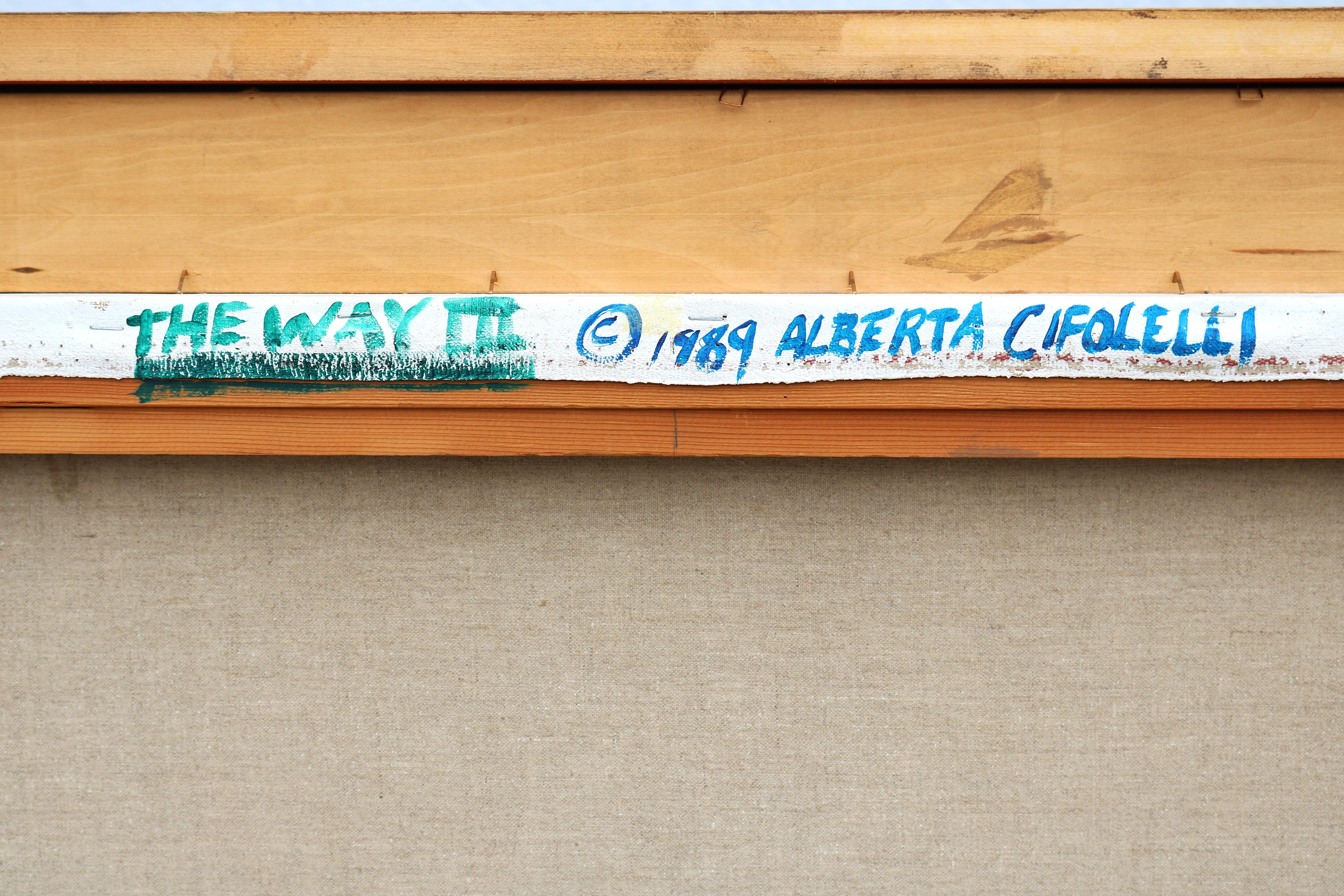 1989 Alberta Cifolelli the Way Landscape Painting Acrylic on Linen One-of-a-Kind For Sale 10