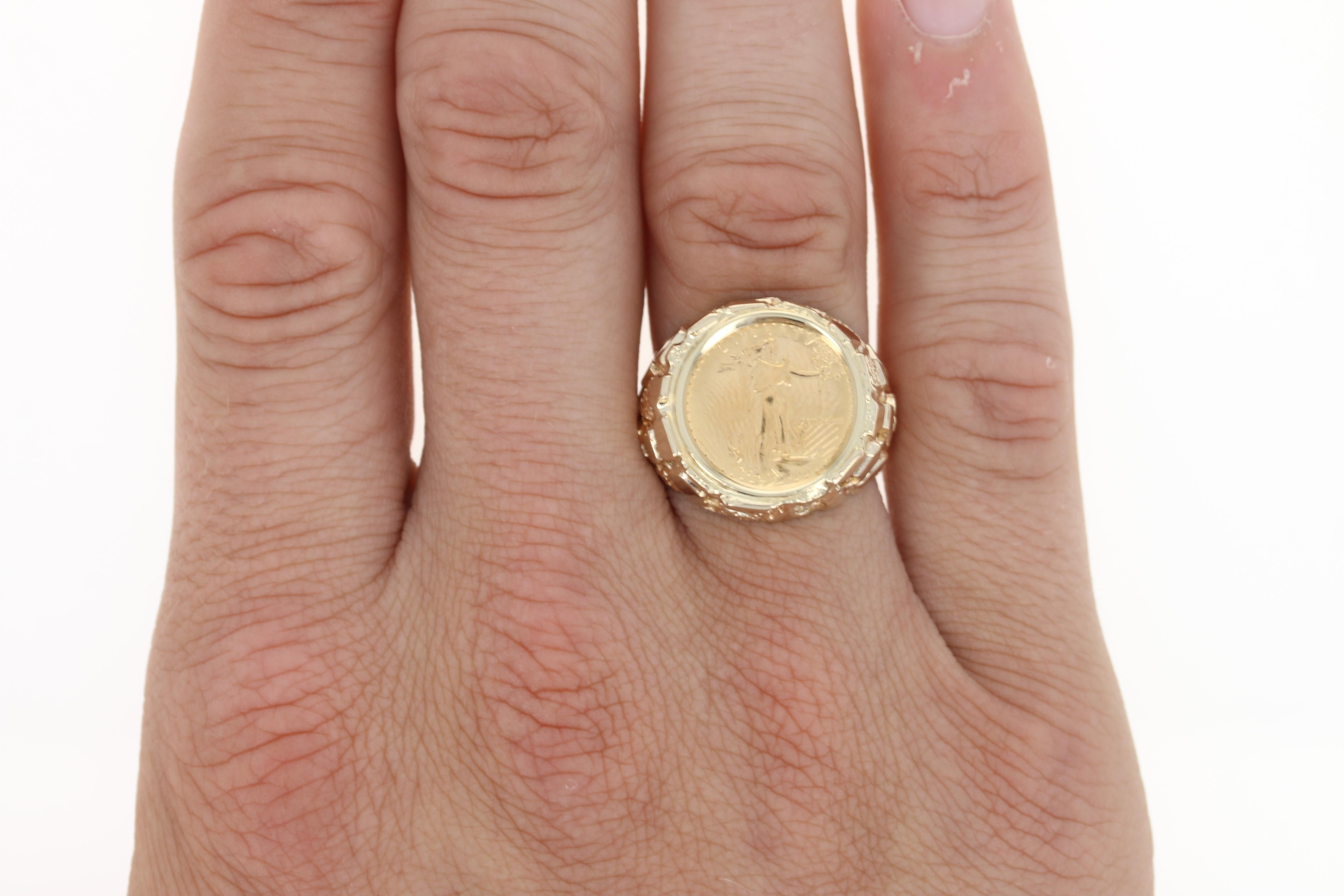 american eagle gold coin ring