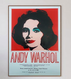 1989 Andy Warhol - Liz Taylor Castel Mereccio Original Vintage Poster