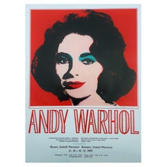 1989 Andy Warhol - Liz Taylor Castel Mereccio Poster originale d'epoca