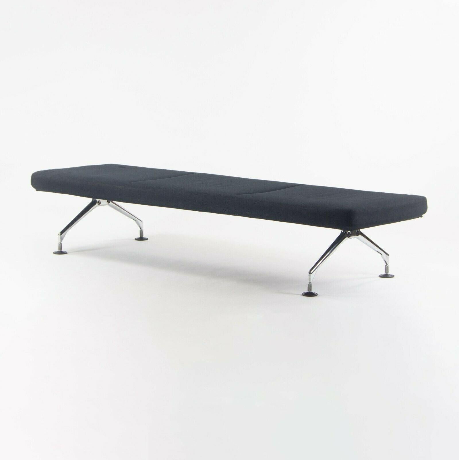 Swiss 1989 Antonio Citterio for Vitra Area Montage Daybed Bench Sofa w/ Black Fabric For Sale