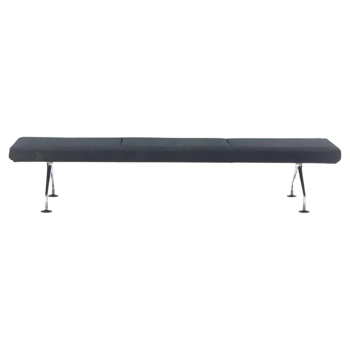 1989 Antonio Citterio for Vitra Area Montage Daybed Bench Sofa w/ Black Fabric For Sale