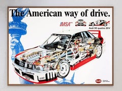 1989 Audi IMSA 90 - The American Way of Drive Original Vintage Poster