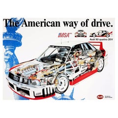 1989 Audi IMSA 90 - The American Way of Drive Original Vintage Poster