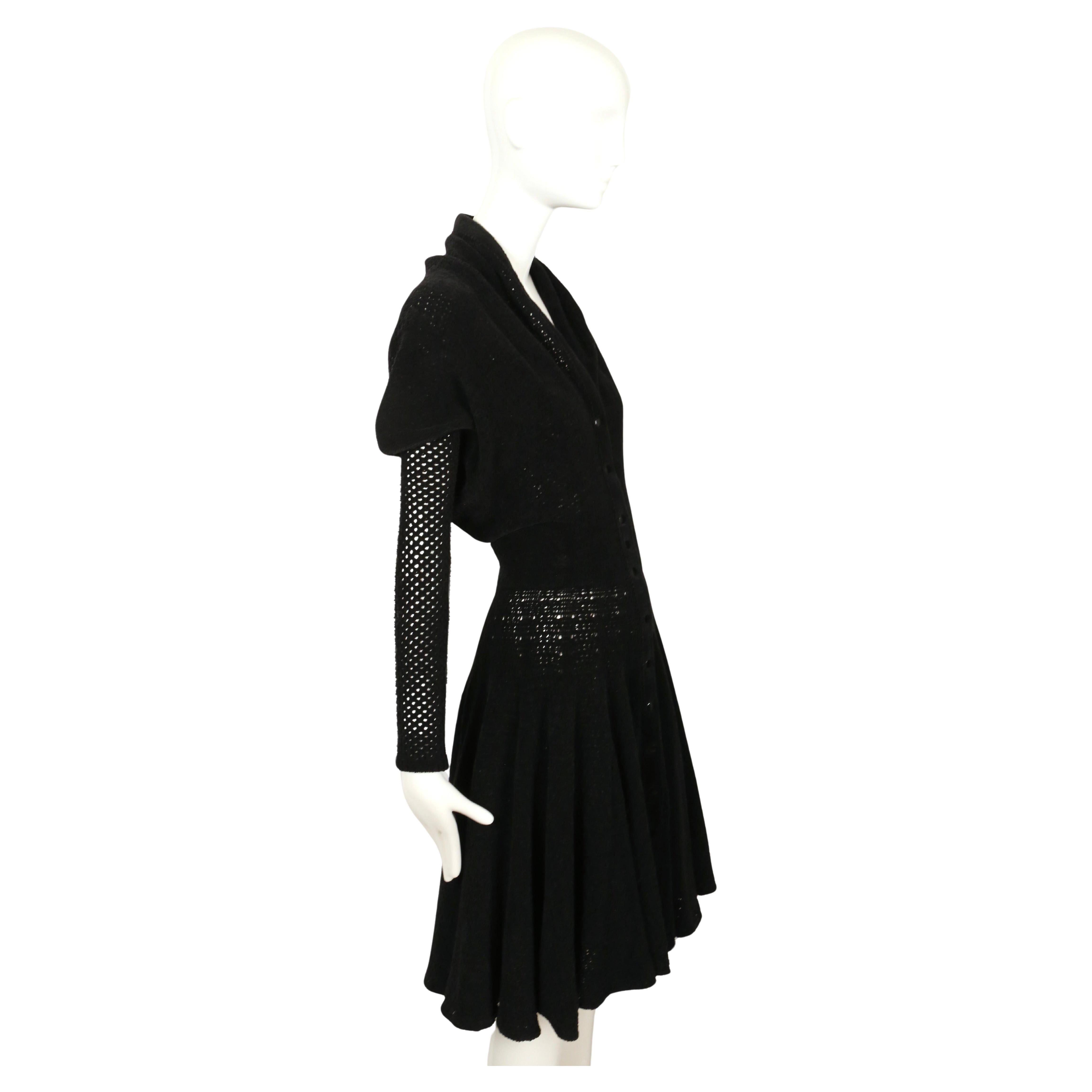 1989 AZZEDINE ALAIA vestido de chenilla negro RUNWAY en Bueno estado para la venta en San Fransisco, CA