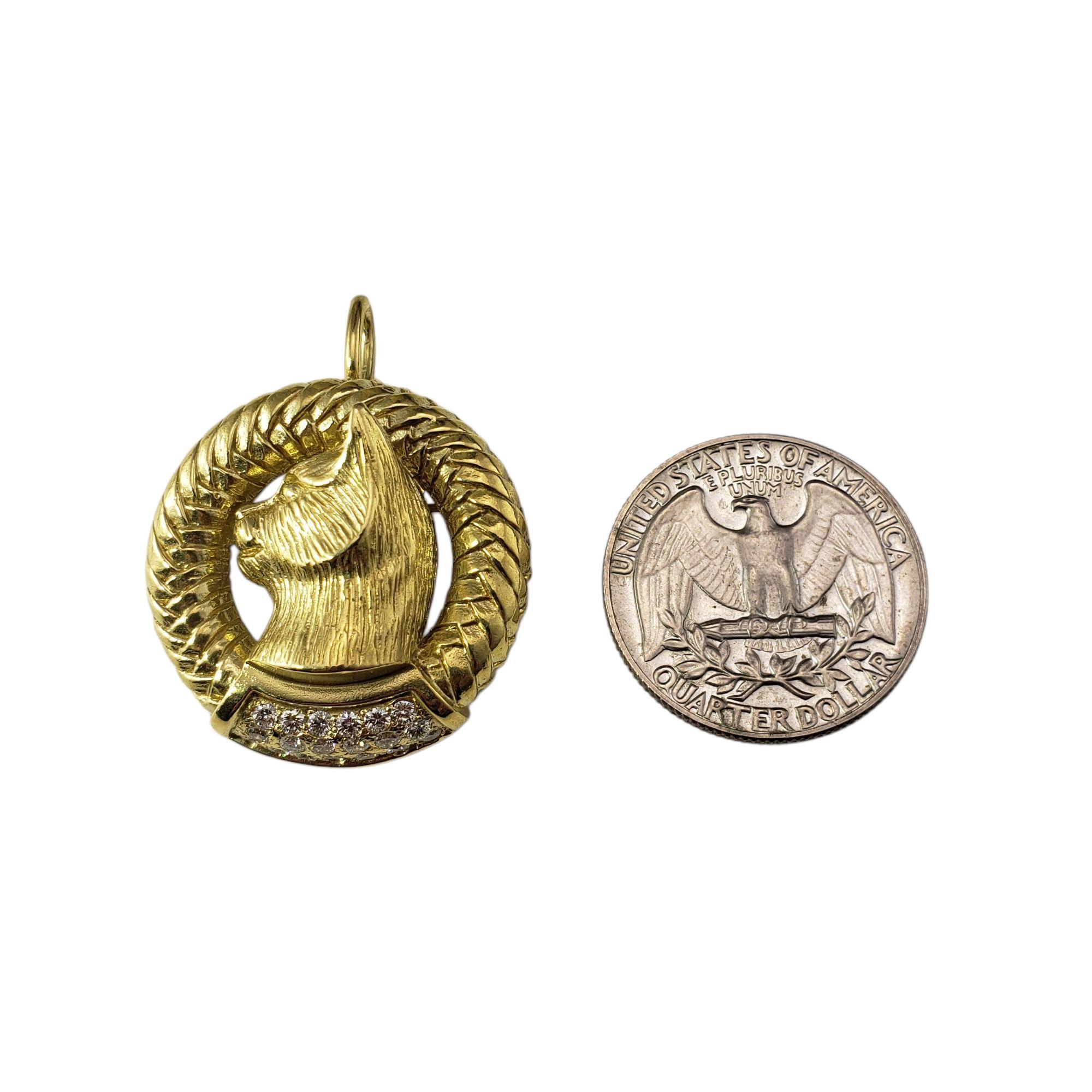 1989 Barry Kieselstein-Cord 18K Yellow Gold Diamond Cat Brooch/Pendant #21378 In Good Condition In Washington Depot, CT